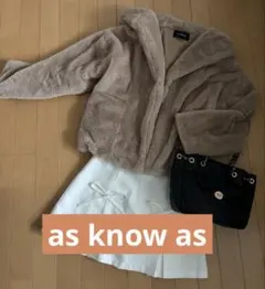 as know asファーコート　ジャケット　ブルゾン　アズノウアズ　ボタン無し