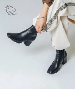 EVOL 【晴雨兼用・クッション入り】モカショートブーツ M