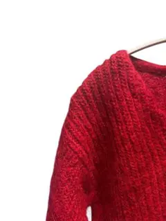 527 MODA 赤 ボタン付きカーディガン ニット セーター