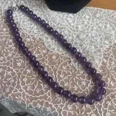 天然アメジストsilver金具ネックレス•パワーストーン