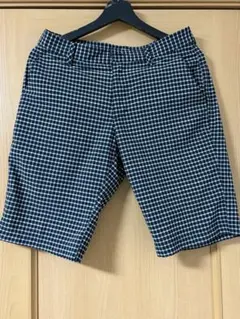 adidas ネイビー・ホワイトチェックショートパンツ