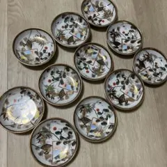 ◉セール！前畑陶器 庫山窯 金彩 色絵手まり 皿美濃焼 手毬 小皿 中皿