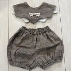 ベビー かぼちゃパンツ スタイ 80cm