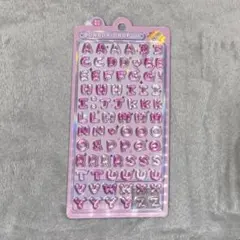 ボンボンドロップシール アルファベット ピンク