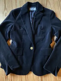 テーラードジャケット　ベロアジャケット　金ボタン　レディース