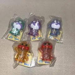 それいけ!アンパンマンシャカシャカクリアキーホルダー　5点セット
