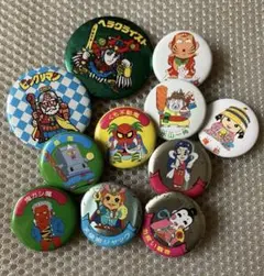 サ*ン様 ビックリマン 缶バッジ 11個セット おまけ 当時物 30年前 40年