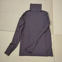 無印良品　シアー　タートルネック長袖Tシャツ　ブラウン　Mサイズ