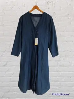 新品　デニム　ロング　ジャケット　可愛い