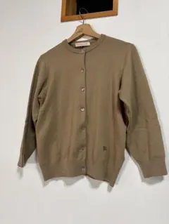 み*ん様 バーバリーニットカーディガン ウールカシミア ロゴ刺繍