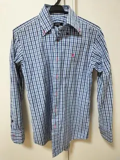 BURBERRY BLACK LABEL 青白チェックシャツ サイズ1