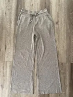 UNIQLO ウォッシャブルニットリブパンツ Lサイズ　ブラウン　マタニティ