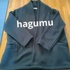 hagumu 深緑 フリースジャケット　フリーサイズ　秋冬