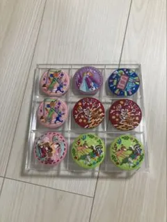 ディズニー 刺繍缶バッジ 9個セット　ケース付き