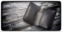 牛革 ミドルウォレット Michelle loves leather×kip - メルカリ