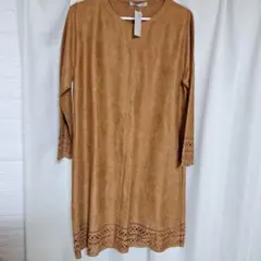 DouDou ブラウン レース付き長袖チュニックのサムネイル