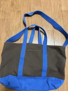 UNITED ARROWS キャンバストートバッグ ブルー×ブラウンのサムネイル