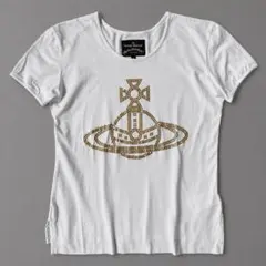 美品＊Vivienne Westwood 金オーブスタッズ 半袖Tシャツ 白 Sのサムネイル