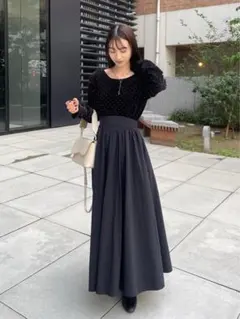 ワイドベルトフレアスカート　サイズ36