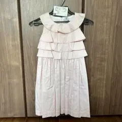 フリルノースリーブワンピース ドレス プチバトー128cm ピンク　発表会