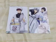 坂田銀時　志村新八　銀魂　イラストカード　2枚セット