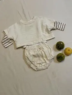 韓国子ども服　oatmeal アイボリー　bebeSサイズ（70）