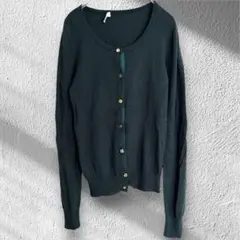 インデックス　カーディガン　長袖　アソートボタン　アンティーク　上品　グリーンのサムネイル