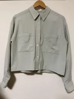green label relaxing クロップド丈シャツ 長袖