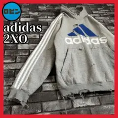 adidas 三本線 襤褸 2XO ボロ スウェット フーディー broken