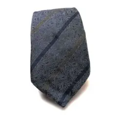 イヴ・サンローラン　ネクタイ ペイズリー柄 グレー系