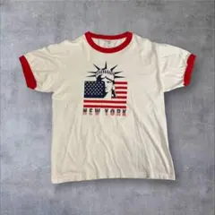 USA製 FRUIT OF THE LOOM リンガーTシャツ プリント