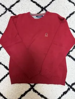 TOMMY古着赤ニット