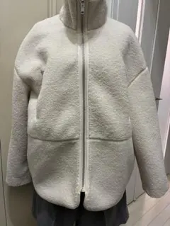Ｈ&Ｍボアジャケット　ホワイト　Ｓサイズ