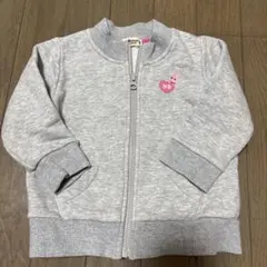 Hot Biscuit グレー ジップアップトレーナー 80cm