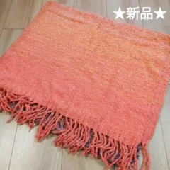 【新品】ふわふわロングストール  オレンジ グリーン イエロ 210×54