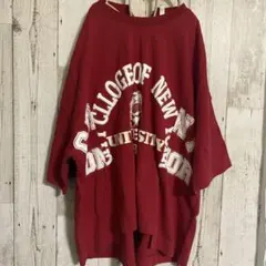 カレッジロゴ Tシャツ レッド