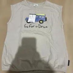BREEZE Tシャツ 140cm 車刺繍 ベージュのサムネイル