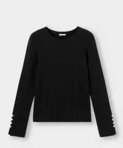 GUジーユー　リブボタンスリーブセーターＬ