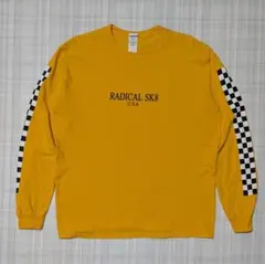 ​GILDAN RADICAL SK8 ロンT 長袖Tシャツ チェッカー M 黄のサムネイル