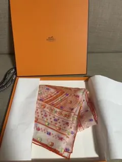 HERMÈS エルメス シルク スカーフ カレ60 ジグザグのサングル