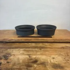 新品　陶器　陶芸作家　角底中鉢2個　728