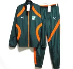 PUMA サッカー コートジボワール代表 ウーブン セットアップ S グリーン