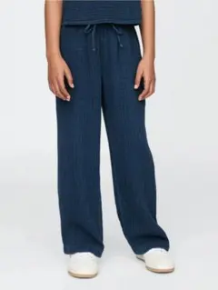 GAP クリンクルガーゼ デニムバギーパンツ ズボン