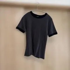 Robert P. Miller ボーダー 半袖Tシャツ　ダークグレーのサムネイル