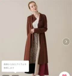 SALE中【美品】ブラウン　キャメル　マーラ　ジャージコート　ノーカラーコート