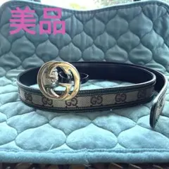【美品】GUCCI ベルト GGロゴバックル