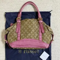 最終値下げ【美品】russet モノグラム ハンドバッグ ピンク