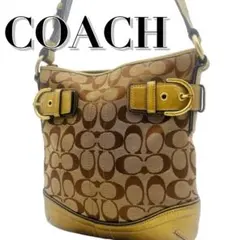 ★美品 COACH コーチ シグネチャー ショルダーバッグ ゴールド