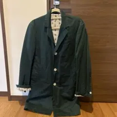 ダークグリーン コットン トレンチコートＬサイズ