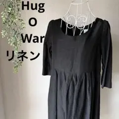 Hug O War ハグオーワー ブラック 麻リネン　バックくるみボタン　雅姫のサムネイル